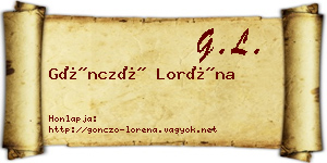 Göncző Loréna névjegykártya